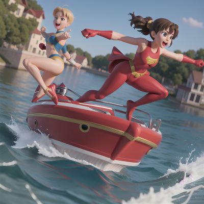 Image For Post Anime, dancing, jumping, superhero, swimming, boat, HD, 4K, AI Generated Art