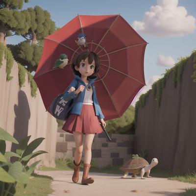 Image For Post Anime, rocket, umbrella, camera, turtle, bird, HD, 4K, AI Generated Art
