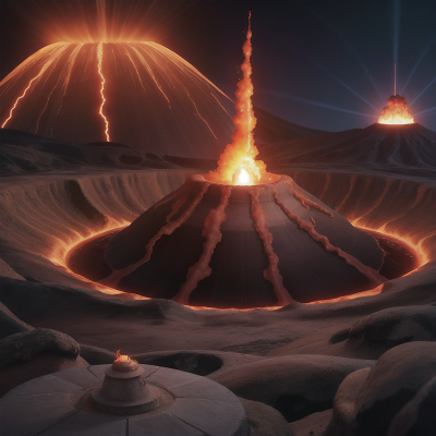 Image For Post Anime, volcanic eruption, tank, spaceship, maze, wormhole, HD, 4K, AI Generated Art