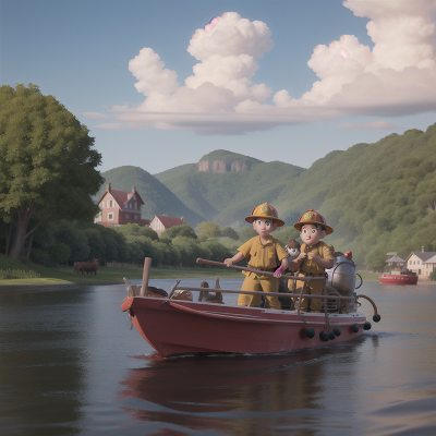 Image For Post Anime, firefighter, teacher, boat, farm, monkey, HD, 4K, AI Generated Art