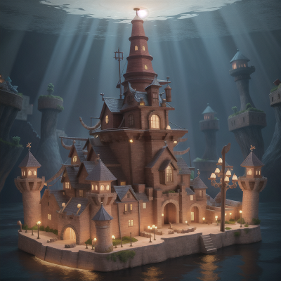 Image For Post Anime, vikings, city, underwater city, suspicion, confusion, HD, 4K, AI Generated Art