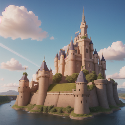 Image For Post Anime, unicorn, medieval castle, river, queen, futuristic metropolis, HD, 4K, AI Generated Art