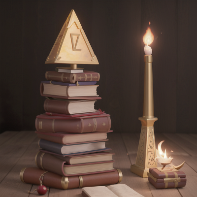 Image For Post Anime, chef, book, treasure, spell book, pyramid, HD, 4K, AI Generated Art