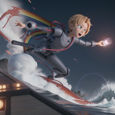 Image For Post Anime, tsunami, doctor, ghost, rainbow, artificial intelligence, HD, 4K, AI Generated Art