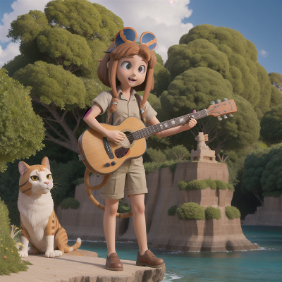 Image For Post Anime, zookeeper, musician, island, helicopter, sphinx, HD, 4K, AI Generated Art