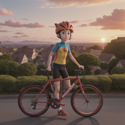 Image For Post Anime, bicycle, sunrise, confusion, hero, cat, HD, 4K, AI Generated Art