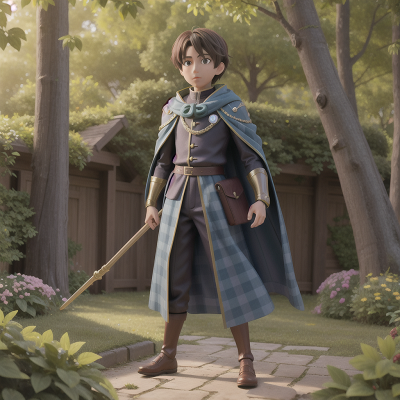 Image For Post Anime, knights, detective, park, magic wand, invisibility cloak, HD, 4K, AI Generated Art