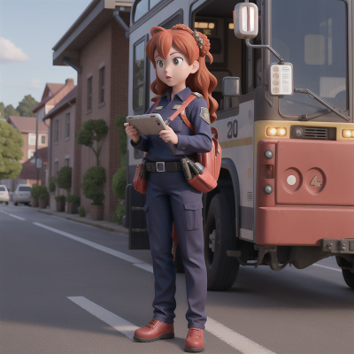 Image For Post Anime, bus, market, space, griffin, police officer, HD, 4K, AI Generated Art