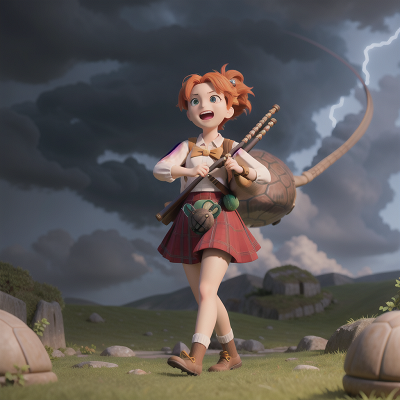 Image For Post Anime, joy, turtle, failure, storm, bagpipes, HD, 4K, AI Generated Art