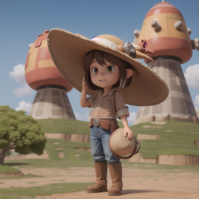 Image For Post Anime, hat, drought, farmer, spaceship, dragon, HD, 4K, AI Generated Art