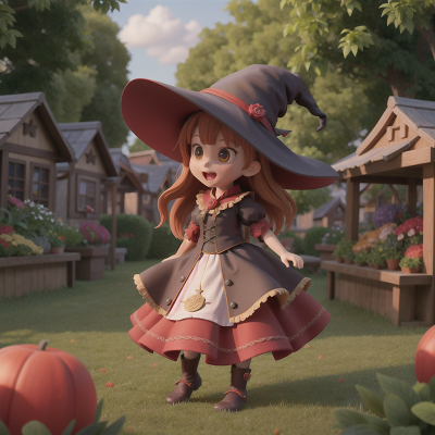 Image For Post Anime, witch, market, hail, garden, vampire, HD, 4K, AI Generated Art