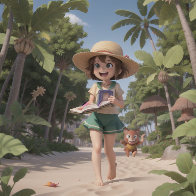 Image For Post Anime, book, beach, city, laughter, jungle, HD, 4K, AI Generated Art