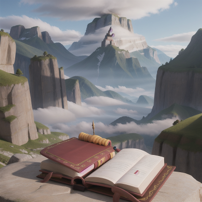 Image For Post Anime, mountains, fog, island, spell book, circus, HD, 4K, AI Generated Art