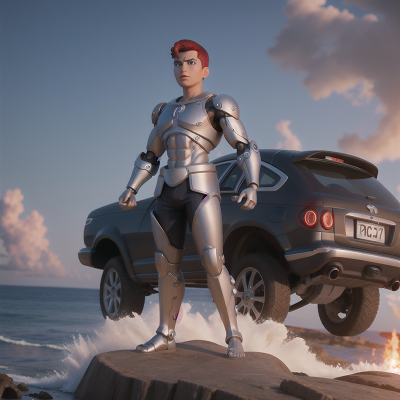 Image For Post Anime, ocean, gladiator, car, cyborg, ghostly apparition, HD, 4K, AI Generated Art