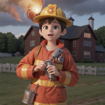 Image For Post Anime, farm, firefighter, ghost, key, piano, HD, 4K, AI Generated Art