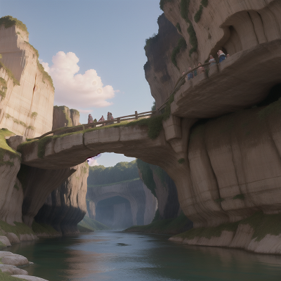 Image For Post Anime, success, river, city, cave, elf, HD, 4K, AI Generated Art