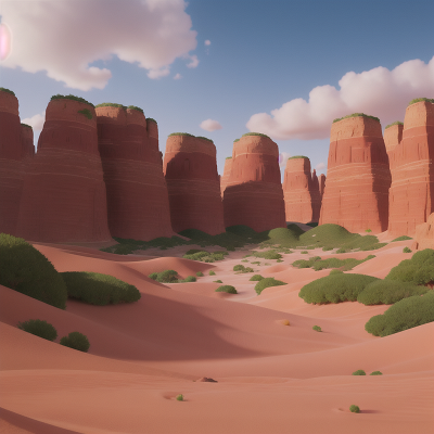 Image For Post Anime, fairy dust, holodeck, anger, desert oasis, village, HD, 4K, AI Generated Art