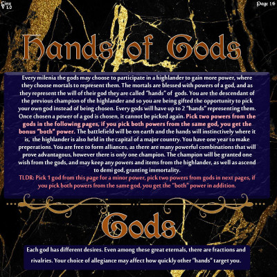 Image For Post Hands of Gods CYOA by JCMLinx