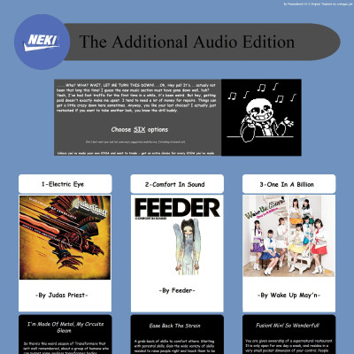 Image For Post The Additional Audio Edition CYOA by PlywoodDavid