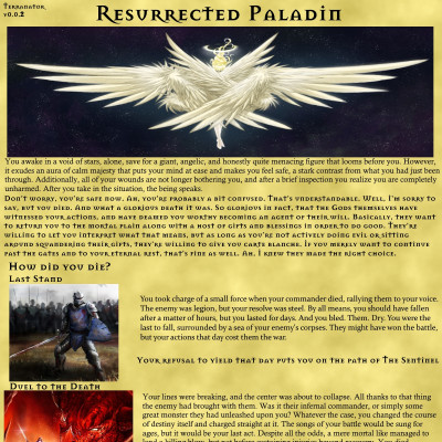 Image For Post Resurrected Paladin CYOA by Terranator