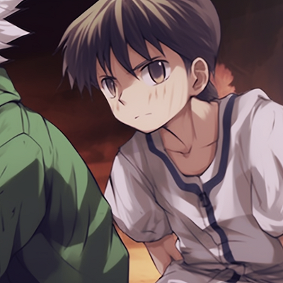 Image For Post | Portrait of Gon and Killua mid-movement, activities complementing each other, strong lines and dynamic poses. anime gon and killua matching pfp pfp for discord. - [gon and killua matching pfp, aesthetic matching pfp ideas](https://hero.page/pfp/gon-and-killua-matching-pfp-aesthetic-matching-pfp-ideas)