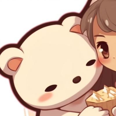 Image For Post Cuddling Couple - milk and mocha themed pfp left side