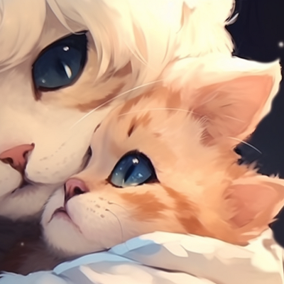 Image For Post | A pair of happy cat characters, exuding vibrant and youthful energy. cute cat love matching pfp pfp for discord. - [cute cat matching pfp, aesthetic matching pfp ideas](https://hero.page/pfp/cute-cat-matching-pfp-aesthetic-matching-pfp-ideas)