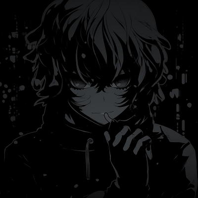 Image For Post | Anime scenery in a dark aesthetic style, showcasing stark contrast and minimal light sources anime pfp dark aesthetic style pfp for discord. - [anime pfp dark aesthetic Collection](https://hero.page/pfp/anime-pfp-dark-aesthetic-collection)