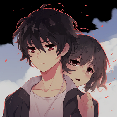 Image For Post | Taki and Mitsuha from Kimi no Na wa sharing a melancholic moment amidst the purple hues of twilight, neat lines and detailed expressions. anime pfp sad artworks pfp for discord. - [anime pfp sad Series](https://hero.page/pfp/anime-pfp-sad-series)