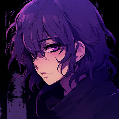 Image For Post | Male anime character with an intense stare, purple eyes filled with emotion and stark vibrancy. purple anime male pfp pfp for discord. - [Purple Pfp Anime Collection](https://hero.page/pfp/purple-pfp-anime-collection)