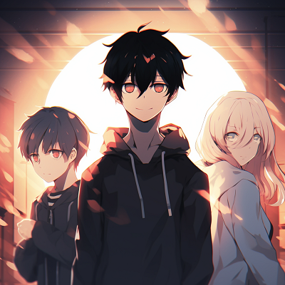Image For Post | Anime boy trio against a night sky, with the stars providing a radiant background contrast. anime pfp boy trio pfp for discord. - [Anime Trio PFP](https://hero.page/pfp/anime-trio-pfp)