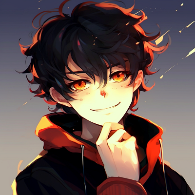 Image For Post | Anime boy with a mysterious gaze, high contrast with rich colors and defined details. top-notch anime boy pfp aesthetic pfp for discord. - [Anime Boy PFP Aesthetic Selection](https://hero.page/pfp/anime-boy-pfp-aesthetic-selection)