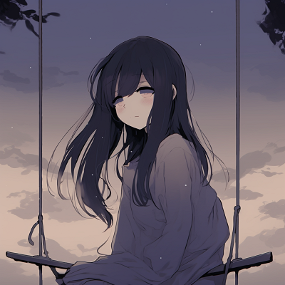 Image For Post | Anime girl looking downwards with a sorrowful expression, intricate linework and gloomy colors. hd depressed anime girl pfp pfp for discord. - [depressed anime girl pfp](https://hero.page/pfp/depressed-anime-girl-pfp)