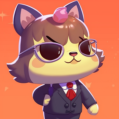 Image For Post | Focused shot on Raymond's eyes, capturing the glow with vibrant hues. cat-themed animal crossing pfp - [animal crossing pfp art](https://hero.page/pfp/animal-crossing-pfp-art)