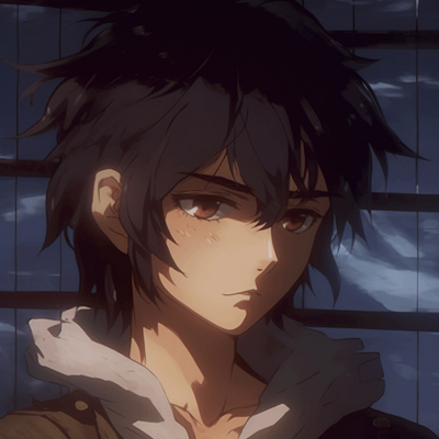 Image For Post | Eren Yeager staring intensely beyond the view screen, with sharp lines and muted colors. aesthetic animated pfp suggestions - [Best Animated PFP Online](https://hero.page/pfp/best-animated-pfp-online)
