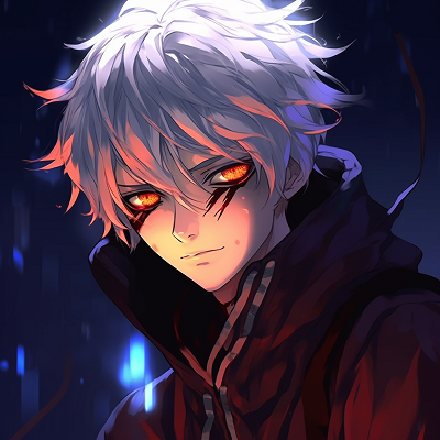 Image For Post | Moody anime boy, using a grayscale color palette with a pop of saturated hue for contrast. 4k anime boy profile photos - [anime pfp 4k Highlights](https://hero.page/pfp/anime-pfp-4k-highlights)