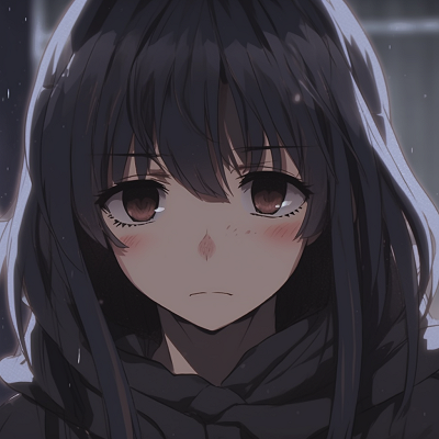 Image For Post | Anime character wearing a tragic expression, eye detailing in sharp contrast with softer face lines. depicted sadness in anime pfp - [Anime Sad Pfp Central](https://hero.page/pfp/anime-sad-pfp-central)