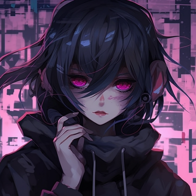 Image For Post | A feeble ray of melancholic moonlight cascades onto an emo anime character in a rainy cityscape, highlighting his sorrow. dark themed emo anime pfp - [emo anime pfp Collection](https://hero.page/pfp/emo-anime-pfp-collection)