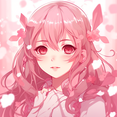 Image For Post | Anime character surrounded by sakura petals, pastel colors and delicate linework. animated pink anime pfps - [Pink Anime PFP](https://hero.page/pfp/pink-anime-pfp)