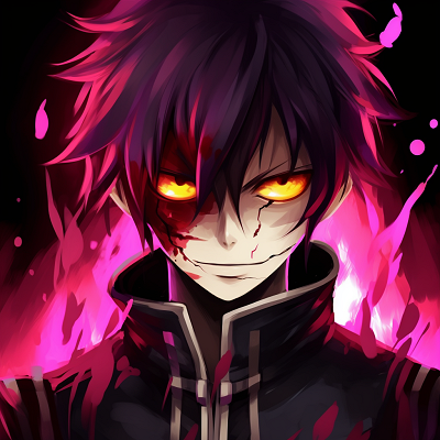 Image For Post | Natsu Dragneel's fiery eyes, in-depth detail and vibrant colors. high definition badass anime pfp - [Badass Anime Pfp Collection](https://hero.page/pfp/badass-anime-pfp-collection)