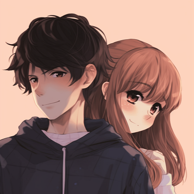 Image For Post | Anime couple sitting back-to-back, strong shadows and muted colors. artistic couple anime pfp - [Couple Anime PFP Themes](https://hero.page/pfp/couple-anime-pfp-themes)