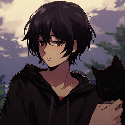 Image For Post Black cat Jiji Relaxing - characters' chill anime pfp