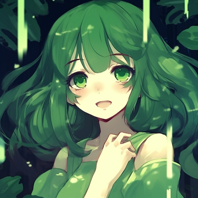 Image For Post | Focusing on the expressive emerald-green eyes of an anime girl, portrayed with great depth and vibrant colors. verdant green anime pfp girl - [Green Anime PFP Universe](https://hero.page/pfp/green-anime-pfp-universe)