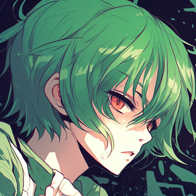Image For Post | Anime character portrayed with magical accents in lush greens, highlighting glossy and reflective art style green anime pfp vibrant designs - [Green Anime PFP Universe](https://hero.page/pfp/green-anime-pfp-universe)