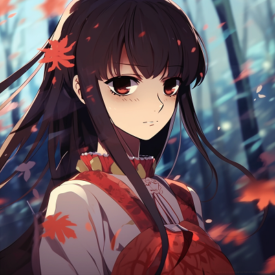 Image For Post | Detailed view of anime girl's eyes, complementing her Kimono, warm tones, and intricate detail. anime girl pfp in high quality - [High Quality Anime PFP Gallery](https://hero.page/pfp/high-quality-anime-pfp-gallery)