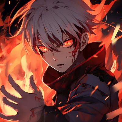 Image For Post | Side view of an anime character with fire circling around, representing dynamic movements in anime art style. creative fire anime pfp - [Fire Anime PFP Space](https://hero.page/pfp/fire-anime-pfp-space)