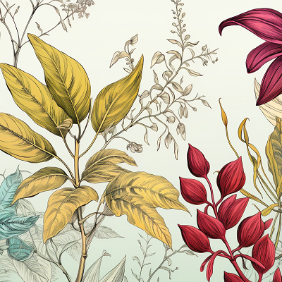 Image For Post Botanical Wonders Hand drawn Sketch - Wallpaper