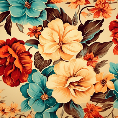 Image For Post Retro Floral Wallpaper Vintage Blooms - Wallpaper
