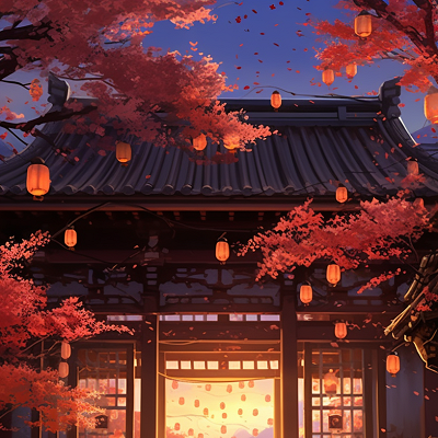 Image For Post Anime Shrine Artwork Sunrise Echoes - Wallpaper
