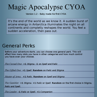 Image For Post Magic Apocalypse CYOA from /tg/